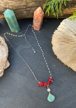 Load image into Gallery viewer, Amazonite, Pearl &amp; Coral Combo Necklace
