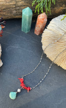 Load image into Gallery viewer, Amazonite, Pearl &amp; Coral Combo Necklace
