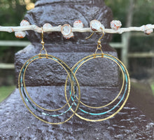 Load image into Gallery viewer, Layered Patina Circles Earrings
