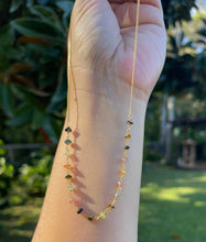 Load image into Gallery viewer, Dainty Multicolor Tourmaline Necklace
