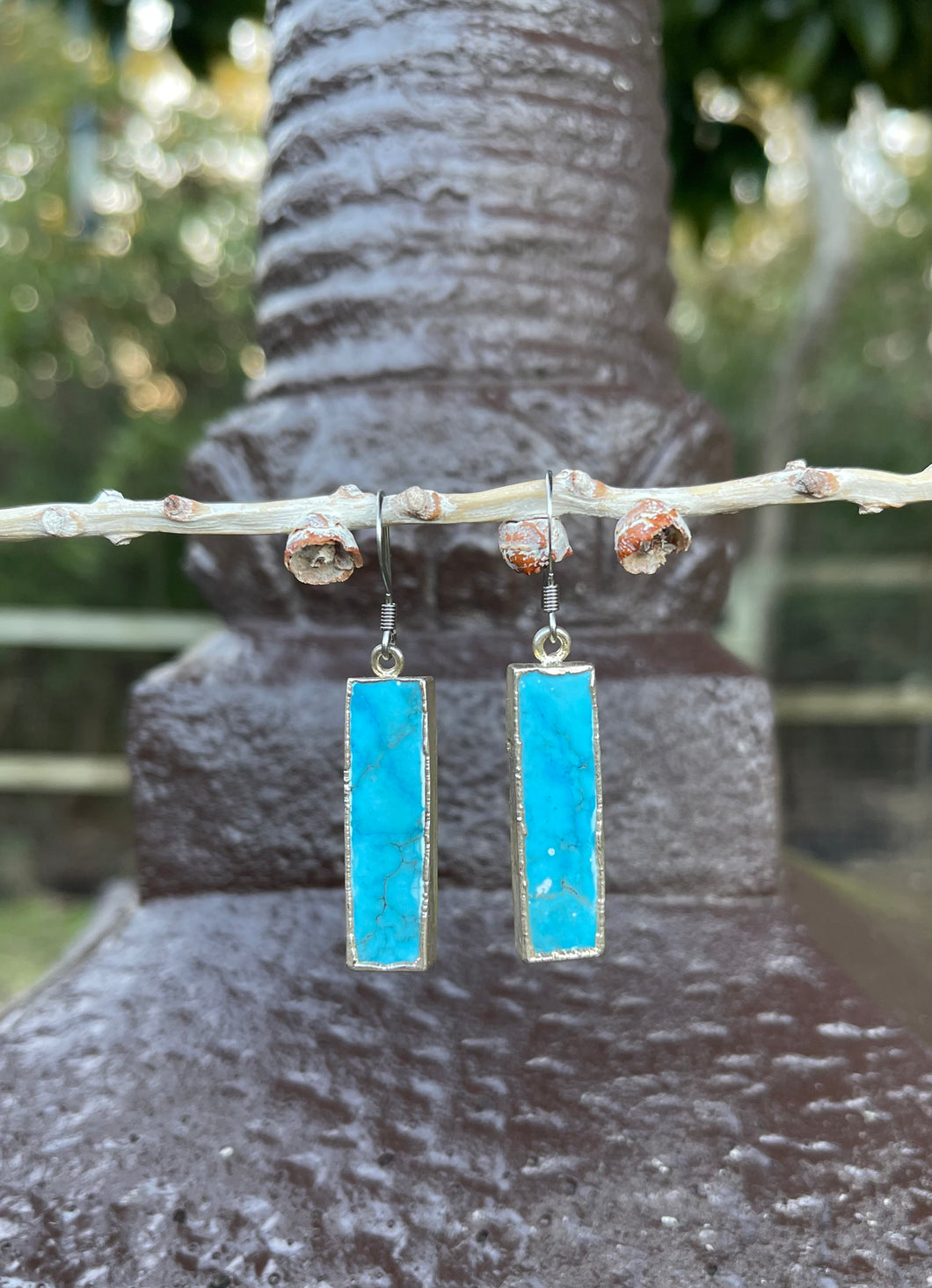 Turquoise Bar Earrings