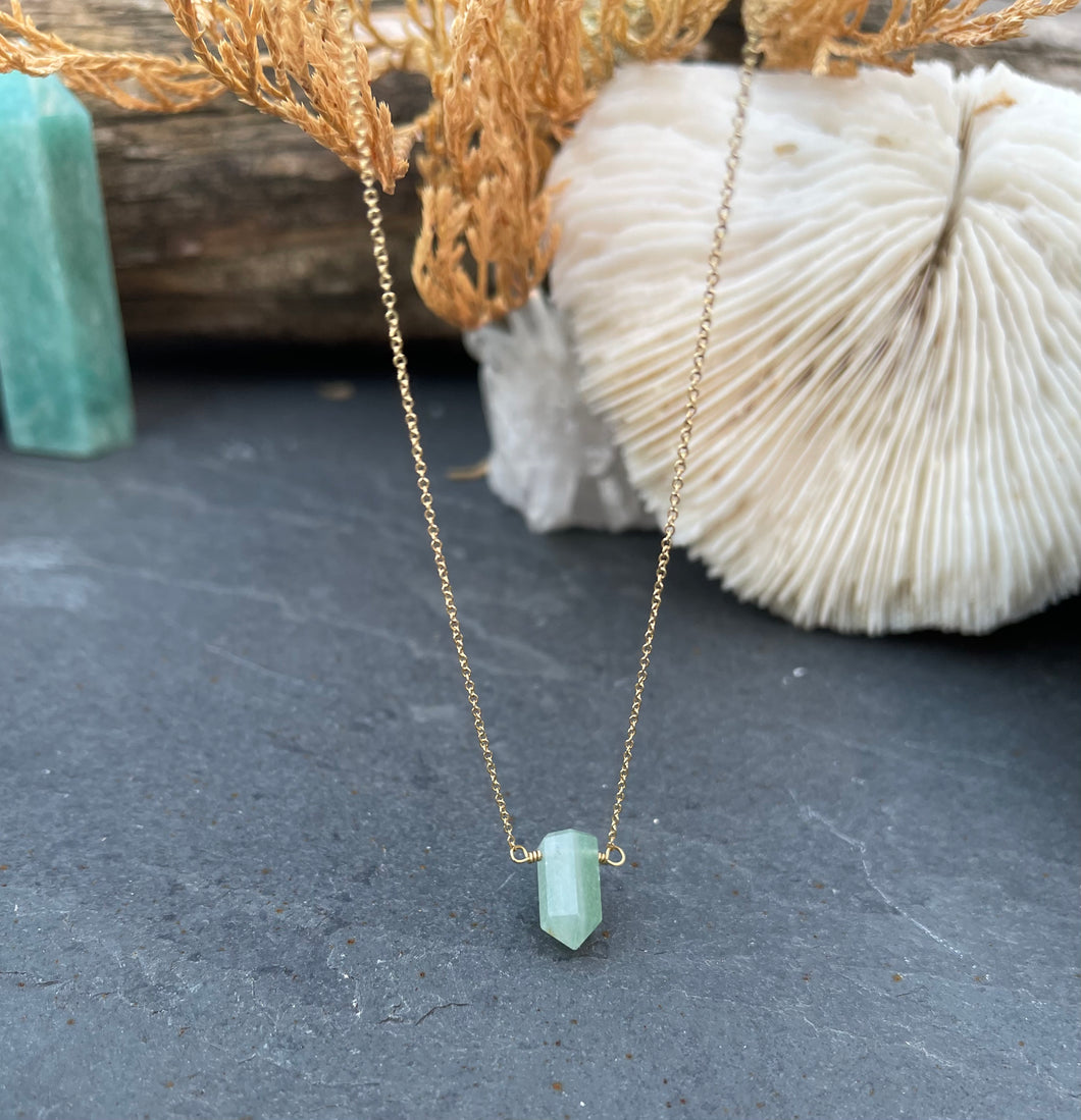 Aventurine Mini Tower Necklace