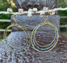 Load image into Gallery viewer, Layered Patina Circles Earrings
