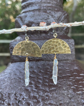 Load image into Gallery viewer, Brass &amp; Quartz Earrings
