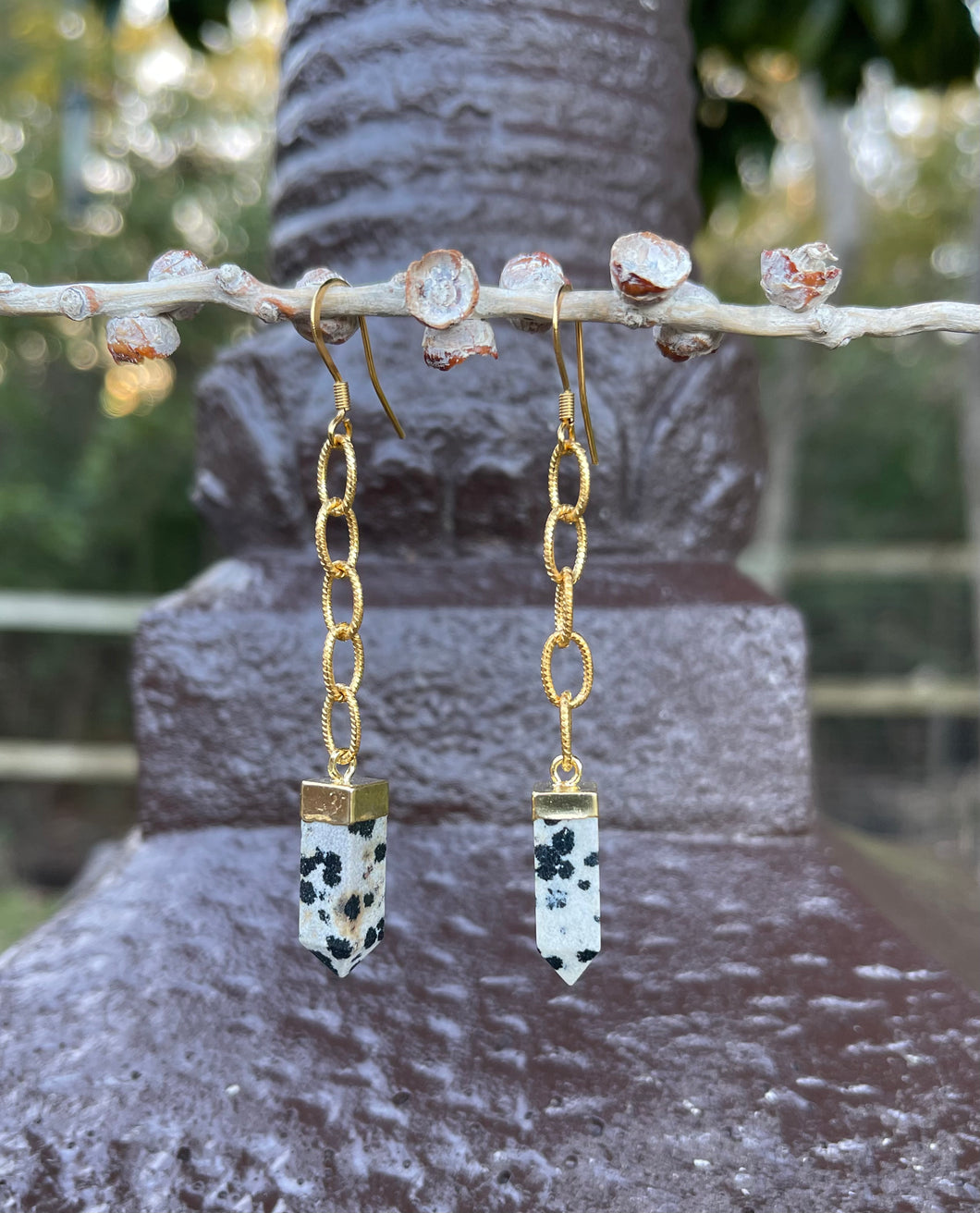 Dalmatian Jasper Earrings