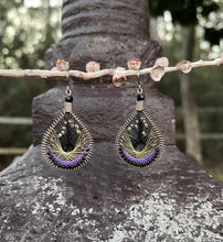 Load image into Gallery viewer, Purple &amp; Gold Earrings
