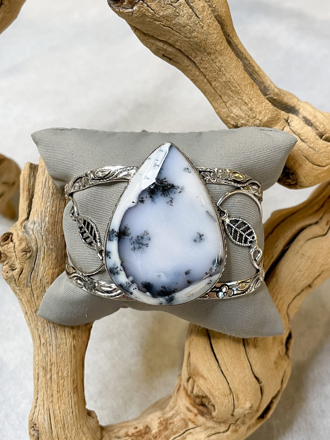 Dendritic Opal Cuff Bracelet